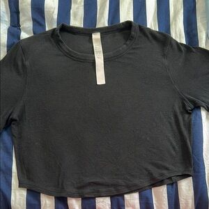 Black Cropped T-Shirt